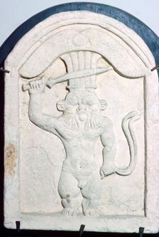 Egyptian frieze of the Egyptian god Bes