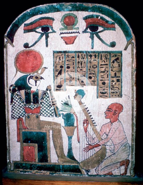 Egyptian funerary slab of Diedkhonsu Soefankh. Artist: Unknown