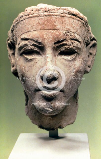 Egyptian Head, Amarna Period, 1350 BC. Artist: Unknown