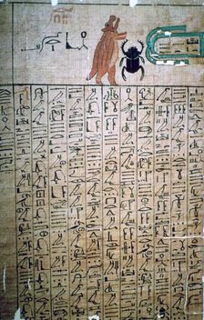 Egyptian hieroglyphs from a Book of the Dead