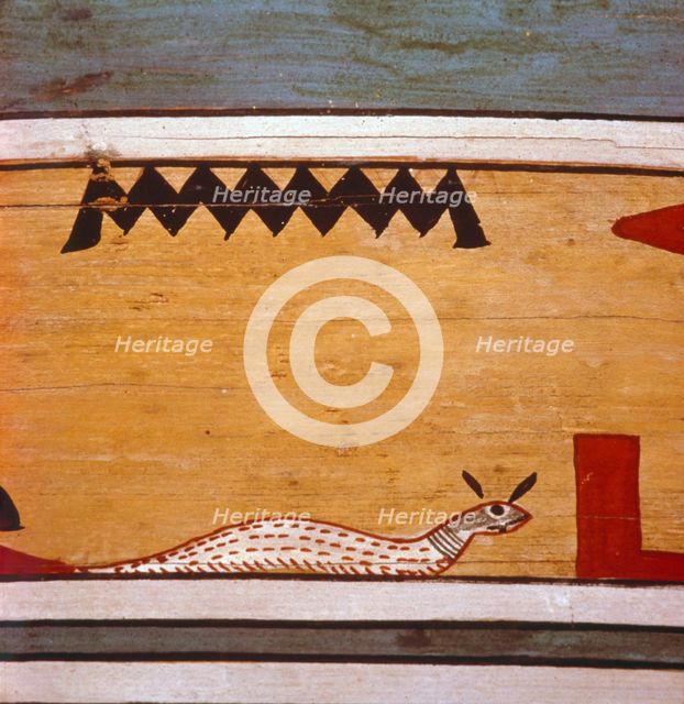 Egyptian Hieroglyphs inside outer coffin of steward, Seni from El Bersha, Egypt, c2000 BC Artist: Unknown.