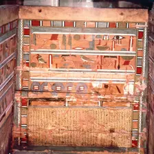 Egyptian Hieroglyphs inside outer coffin of steward, Seni from El Bersha, Egypt, c2000 BC
