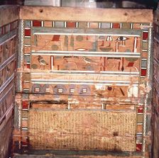 Egyptian Hieroglyphs inside outer coffin of steward, Seni from El Bersha, Egypt, c2000 BC
