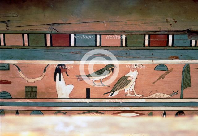 Egyptian Hieroglyphs on inner wall of coffin of steward, Seni, El Bersha, Egypt, c2000 BC. Artist: Unknown.