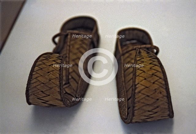 Egyptian sandals, front view.