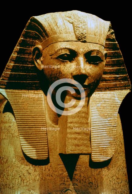Egyptian sculpture of Queen Hatsheput, 15th century BC Artist: Unknown