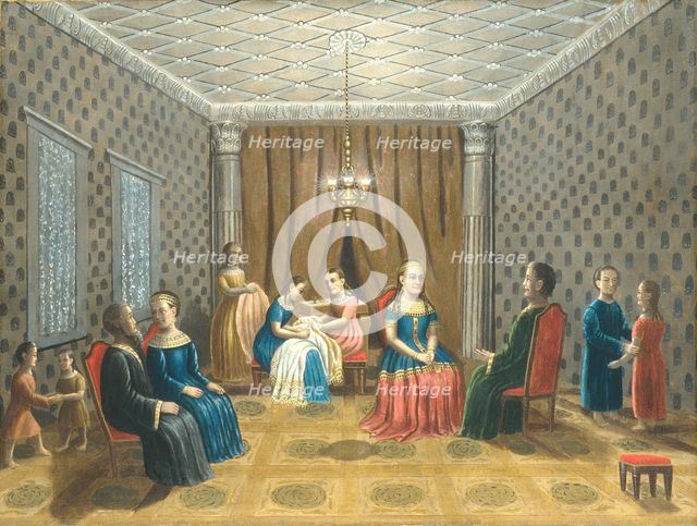 Egyptian Scene (possibly Moses and Zipporah), 1865-80. Creator: Erastus Salisbury Field.