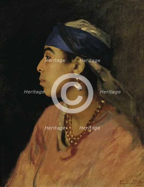 Egyptian singer, undated. (c1860s) Creator: Leopold Carl Muller.