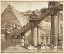 Egyptian Stage Design, 1800/1810. Creator: Pietro Gonzaga
