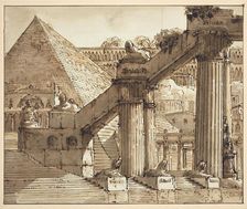 Egyptian Stage Design, 1800/1810. Creator: Pietro Gonzaga