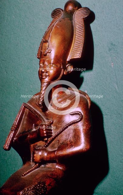Egyptian statuette of Osiris. Artist: Unknown