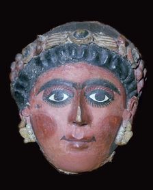 Egyptian painted funerary mask, 2nd century BC