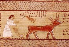 Egyptian Papyrus of Ani Ploughing, Theban Book of the Dead, c1250 BC