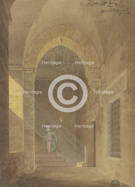 Egyptian prayer room, 1829-1830. Creator: Friedrich Maximilian Hessemer.