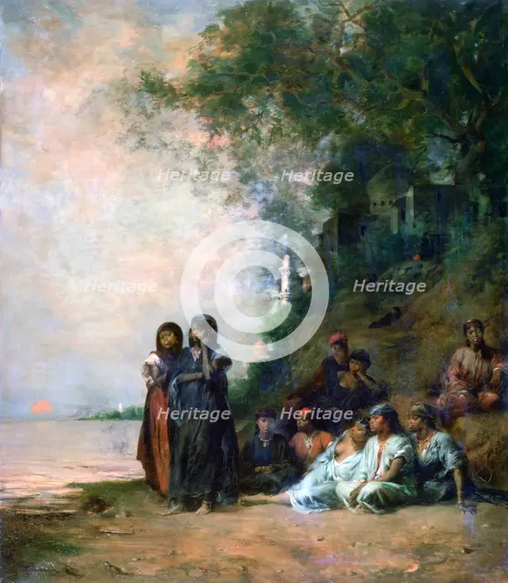 'Egyptian Women at the Edge of the Water', 19th century. Artist: Eugene Fromentin