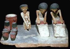 Egyptian wooden model of beer-making