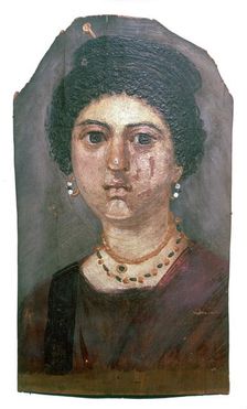 Egyptian wax portrait of a lady, 2nd century