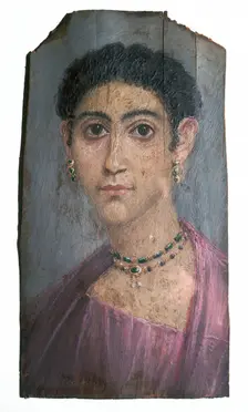 Egyptian wax portrait of a lady, 2nd century