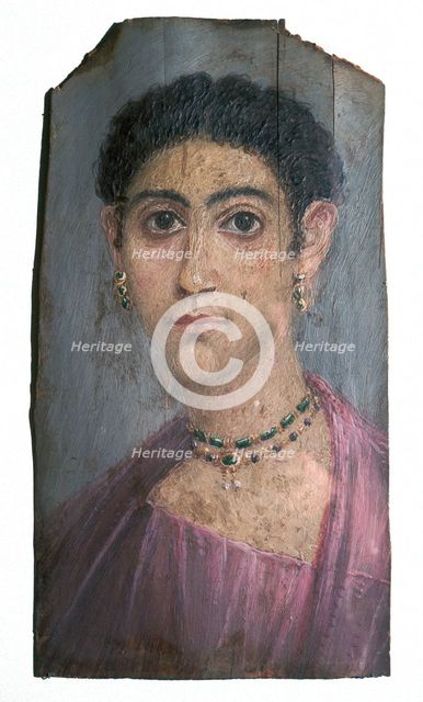 Egyptian wax portrait of a lady, 2nd century. Artist: Unknown