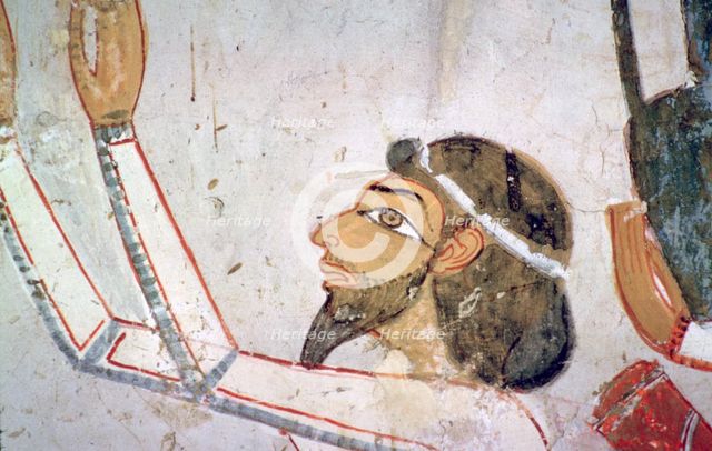 Egyptian wall-painting of a semitic envoy. Artist: Unknown