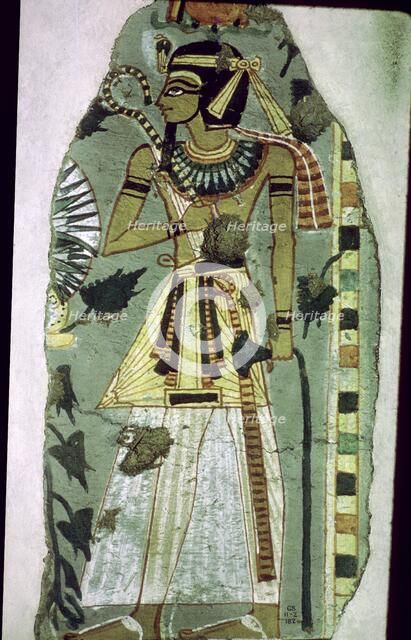 Egyptian wall-painting of Amenhotep I, 16th century BC. Artist: Unknown