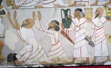 Egyptian wall-painting showing the presentation of tribute by Semitic envoys