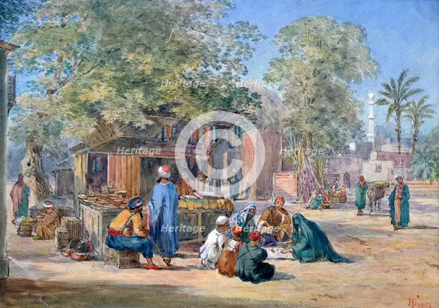 'Egyptian Village', 1869.  Artist: Henry Pilleau