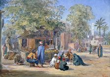Egyptian Village 1869. Artist: Henry Pilleau