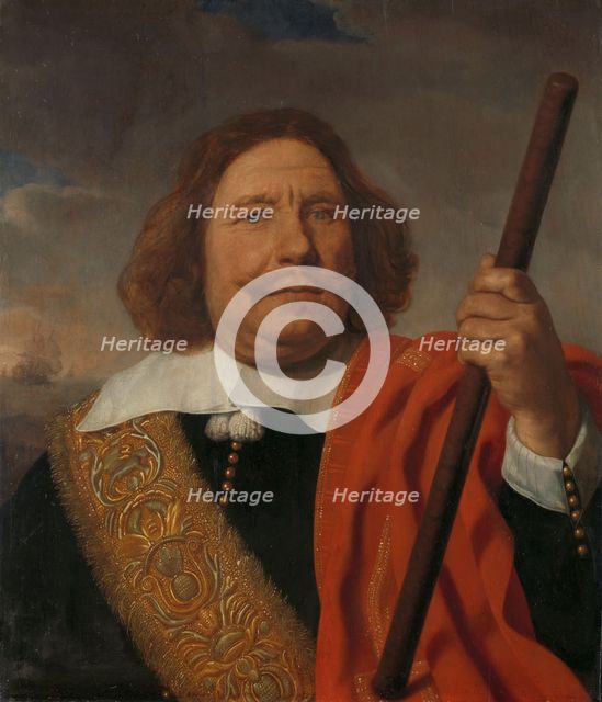 Egbert Meeuwsz Cortenaer (1605-65), Vice Admiral, Admiralty of the Maas, Rotterdam, c.1660. Creator: Bartholomeus van der Helst.
