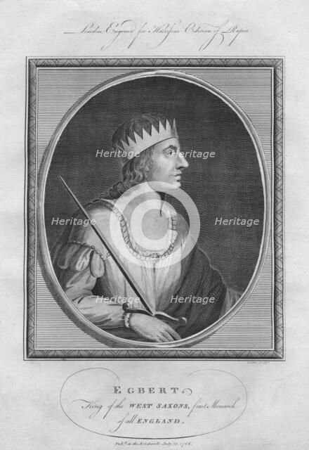 Egbert, King of Wessex, 1786.  Artist: Anon.