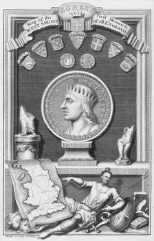 Egbert, King of the West Saxons and first monarch of all England, (18th century). Creator: George Vertue