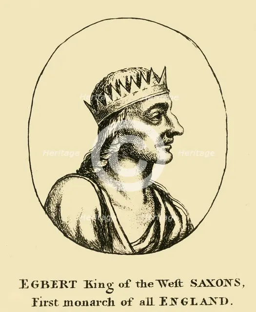'Egbert King of the West Saxons, First monarch of all England', 18th century. Creator: Unknown.