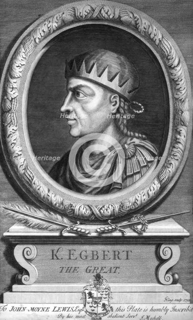 Egbert the Saxon, first king of all England.Artist: King