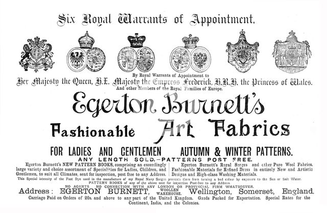 ''Egerton Burnett, Art Fabrics', 1891. Creator: Unknown.