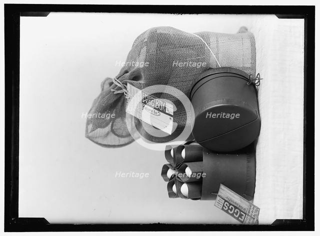 Egg box, between 1909 and 1923. Creator: Harris & Ewing.