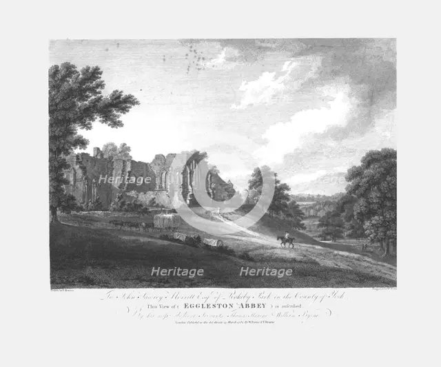 'Eggleston Abbey', c1782. Creator: William Byrne.