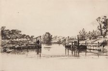Egham Lock. Creator: Francis Seymour Haden