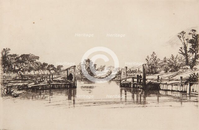 Egham Lock. Creator: Francis Seymour Haden.