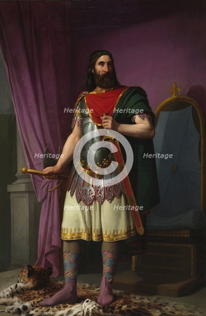 Egica, Visigoth King, 1853. Artist: Esquivel y Rivas, Carlos María (1830-1867)