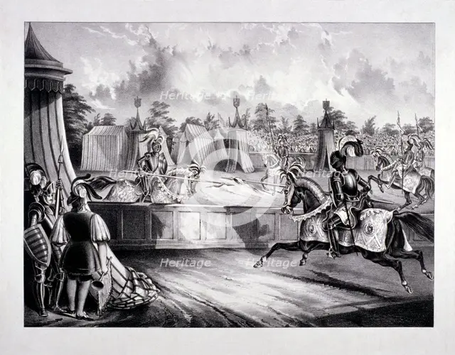 Eglinton Tournament, the Tilt-Yard of the 19th century, near the Regent's Park, London, 1839.  Artist: Benjamin Waterhouse Hawkins