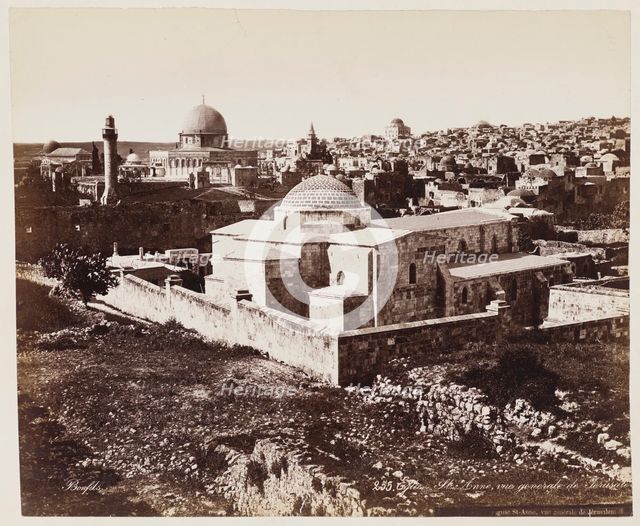 Eglis St. Anne, vue Generale De Jerusalem #255, Printed c.1870. Creator: Felix Bonfils.
