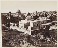 Eglis St. Anne, vue Generale De Jerusalem #255, Printed c.1870. Creator: Felix Bonfils