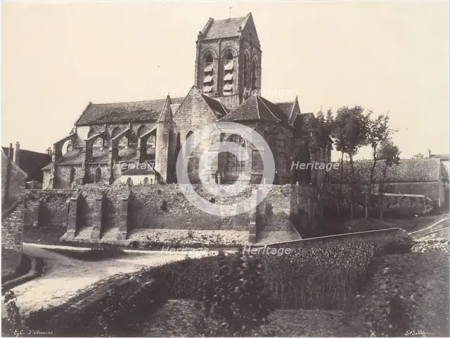 Eglise d'Auvers, 1855, printed 1855-57. Creator: Edouard Baldus.