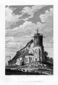 Eglise de Mont Martre Paris, France, 1829.Artist: P J Havell