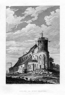 Eglise de Mont Martre Paris, France, 1829.Artist: P J Havell