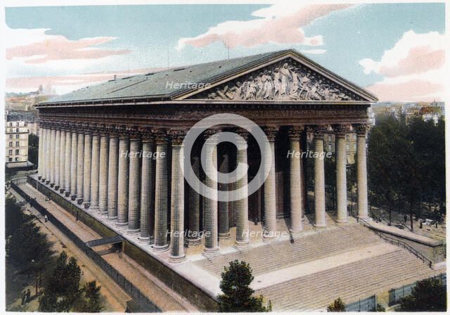 Eglise de la Madeleine, Paris, c1900. Artist: Unknown