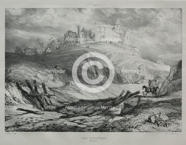 Église de St. Nectaire. Creator: Eugène Isabey (French, 1803-1886).