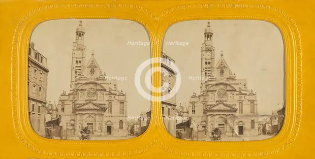 Eglise St. Etienne du Mont, 1860s. Creator: E Lamy.