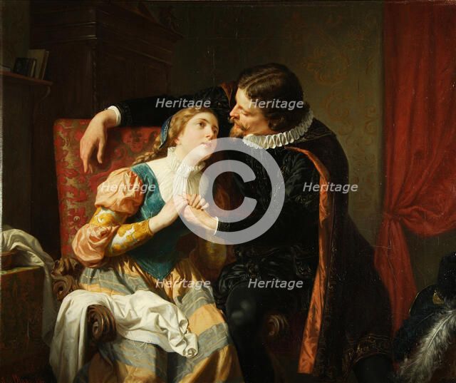 Egmont and Klärchen, 1866. Artist: Blaas, Julius, von (1845-1922)