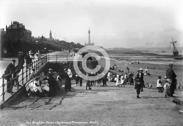 Egremont Promenade, New Brighton, Wallasey, Cheshire, 1898-1910. Artist: Unknown